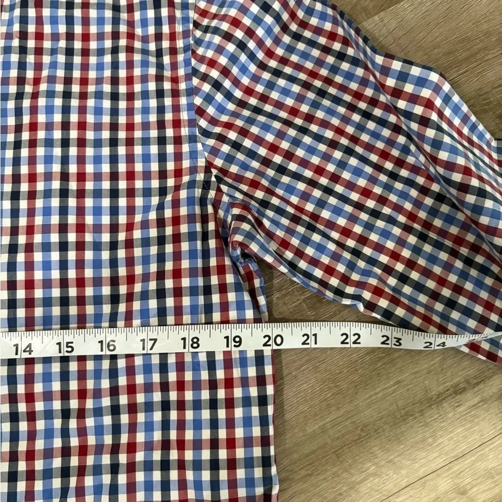 Banana Republic Red and Blue Plaid Button Down Shirt